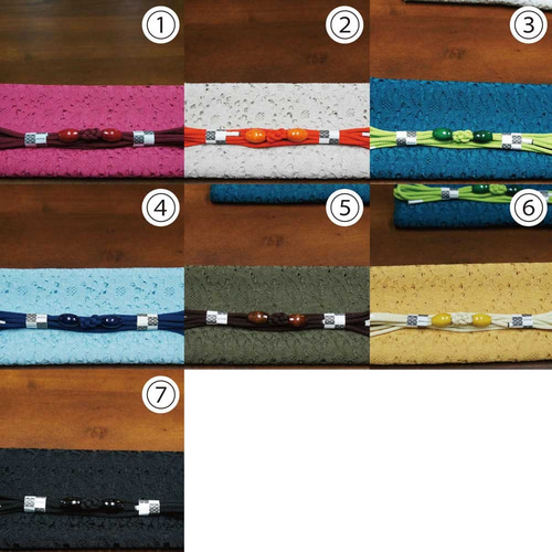 洗える 帯揚げ帯締めｾｯﾄ 2点ｾｯﾄ 選べる7色 花柄ﾚｰｽの帯揚 飾り紐 着物