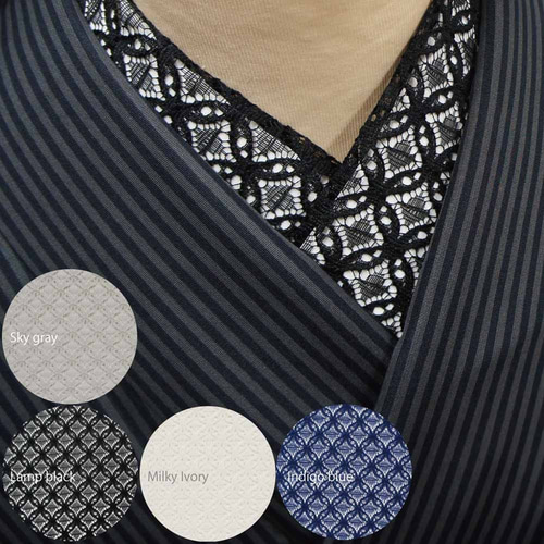 洗える半衿 高級レース化繊 選べる4色【新鮮！七宝柄モチーフ】絶対