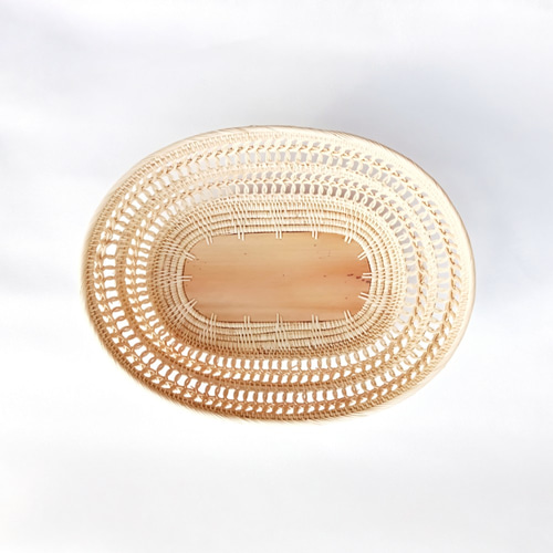 SALE ラタン（藤）バスケット／手編み／ナチュラル／かご・アジアン