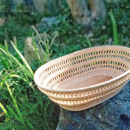 SALE ラタン（藤）バスケット／手編み／ナチュラル／かご・アジアン