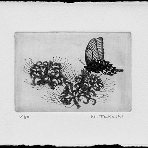 抽象アクリル画 黒と白のコントラスト 彼岸花 中学二年生作画 sddefault.jpg