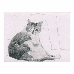 ソファーに座る猫 / 銅版画 (作品のみ） 2枚目の画像