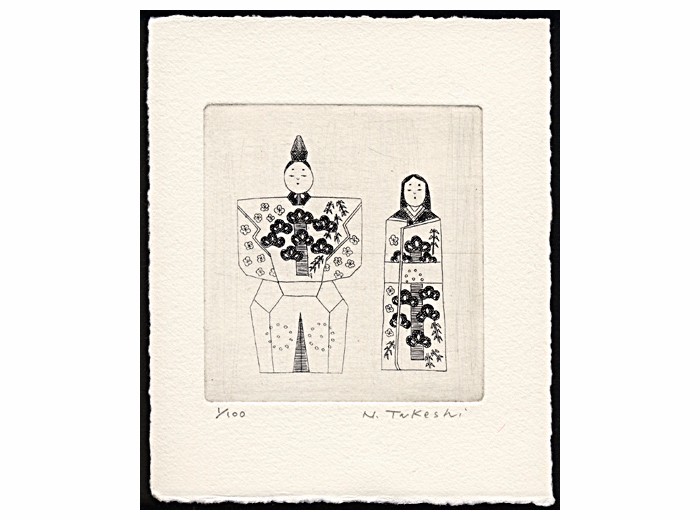 ひな人形・2014A / 銅版画(額なし） 版画 Atelie Gray 通販