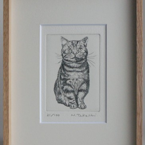 前向きな猫 / 銅版画 (額あり) 版画 Atelie Gray 通販 3556101 前向きな猫 / 銅版画 (額あり) 版画 Atelie Gray 通販 3556101