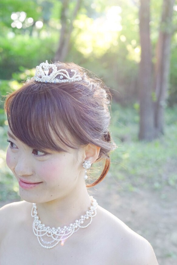 最も完璧な ハートミニティアラ ヘッドドレス（ウェディング） rayflower スーツ・フォーマル・ドレス