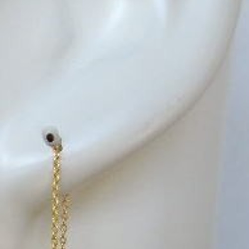 K18イエローゴールド　アメリカンピアス ドロップ アメリカン ピアス 揺れる 18k K18 イエロー ゴールド