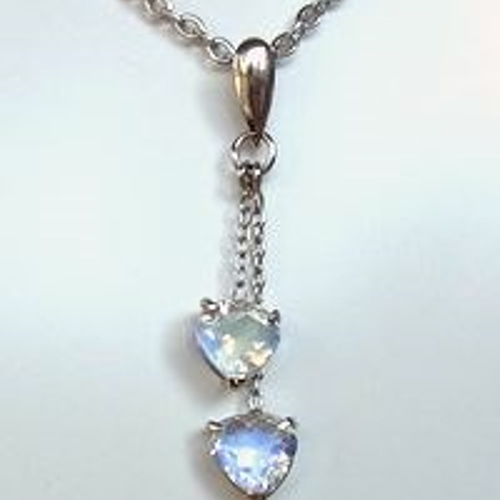 プラチナ*爽やかなハートのホワイトトパーズペンダントトップ