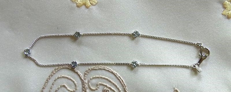 プラチナ天然アクアマリンのブレスレット