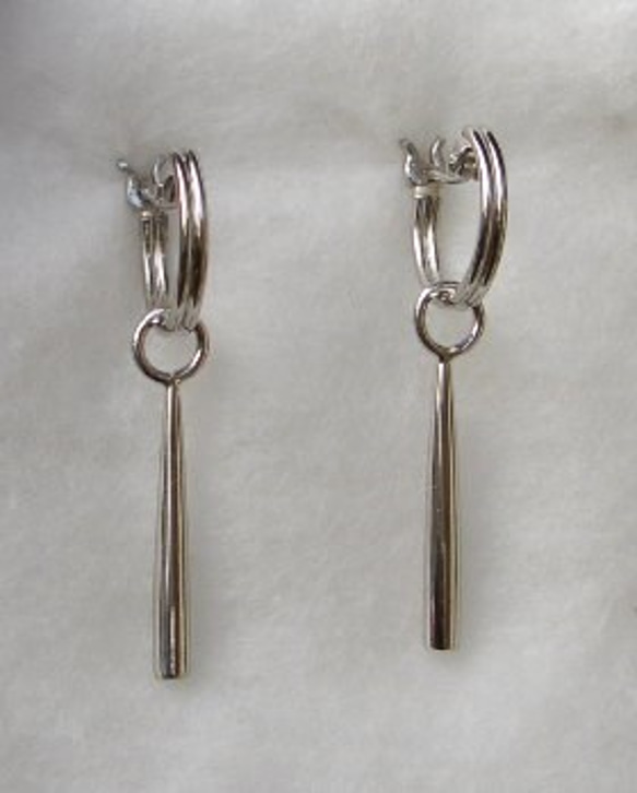 フープピアス　プラチナ　ハンドメイド　無垢 フープピアスプラチナハンドメイド無垢