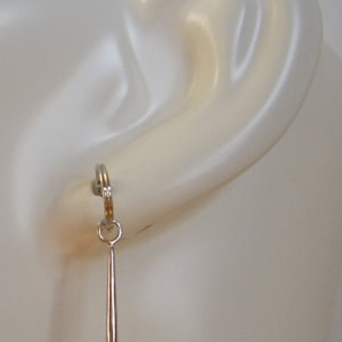 フープピアスプラチナハンドメイド無垢
