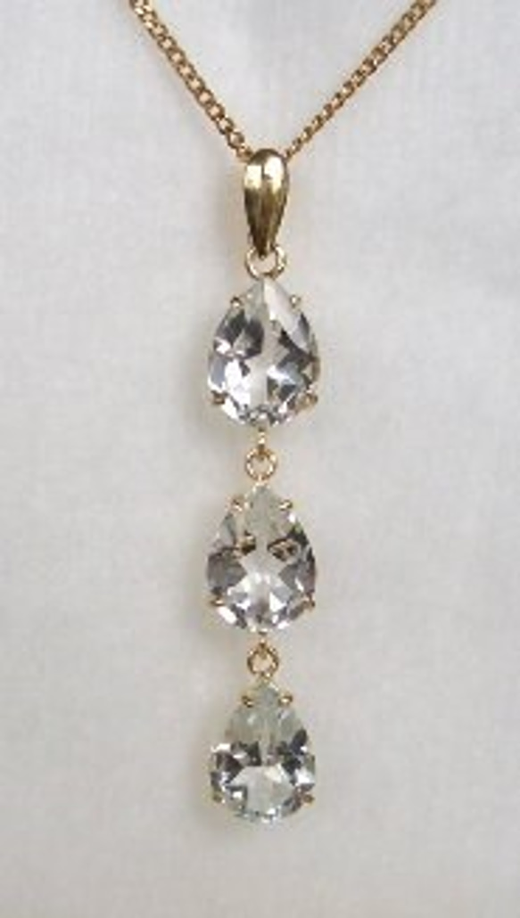 リン【K18YG ホワイトトパーズ　トップ】 K18YG ホワイトトパーズ トップ】 アクセサリー