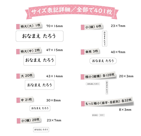 入学シーズン/お名前シール★三角・きのこ★ 6枚目の画像