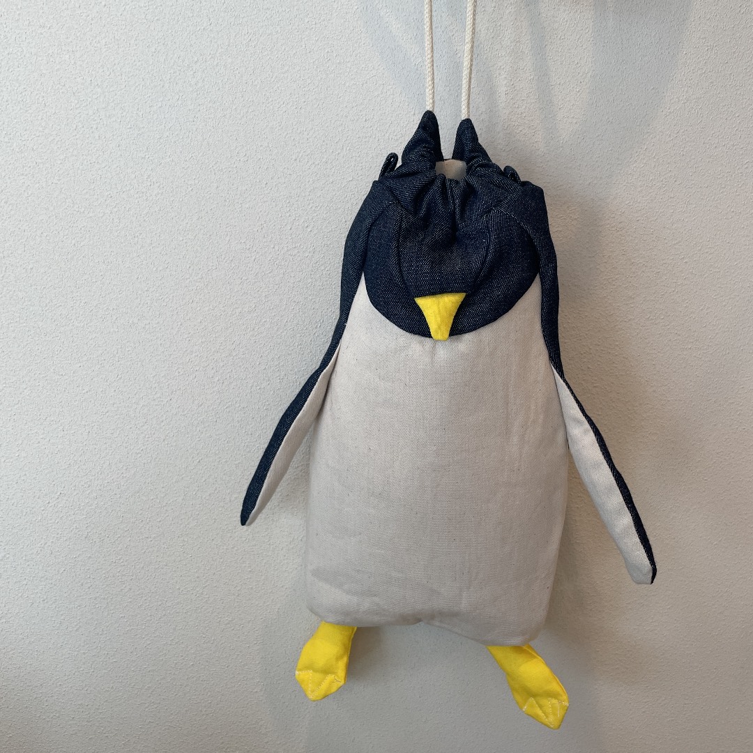 ハンドメイド　オーダーページ　ペンギン巾着袋