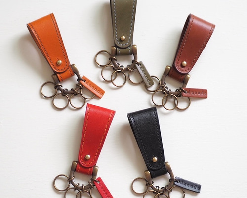 栃木レザー 4連キーホルダー 本革 00613 キーリング