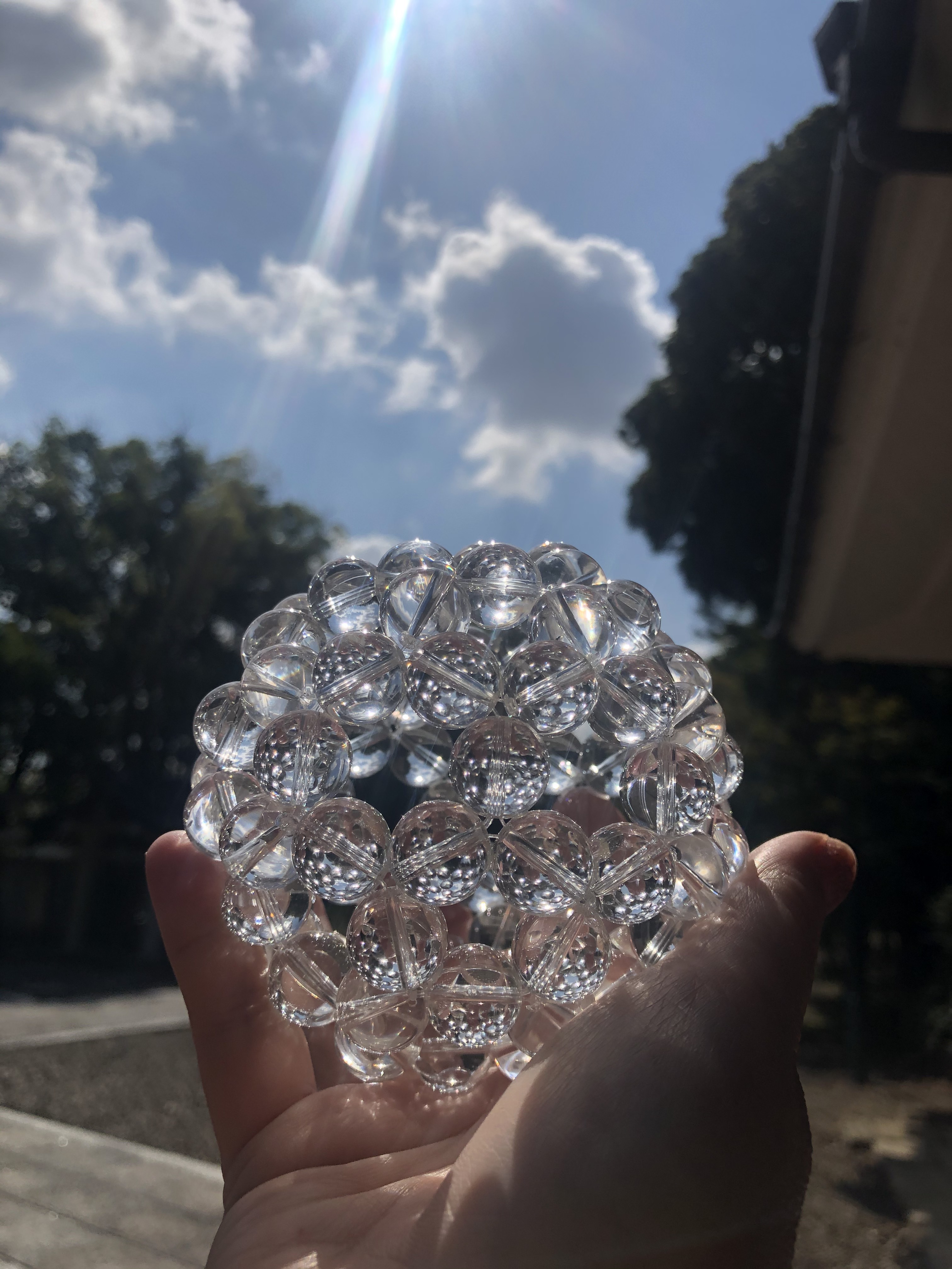 ★展示用★秘紅石☆水晶☆神聖幾何学フラーレン☆癒し☆お守り 神聖幾何学水晶フラーレンオブジェ その他インテリア雑貨