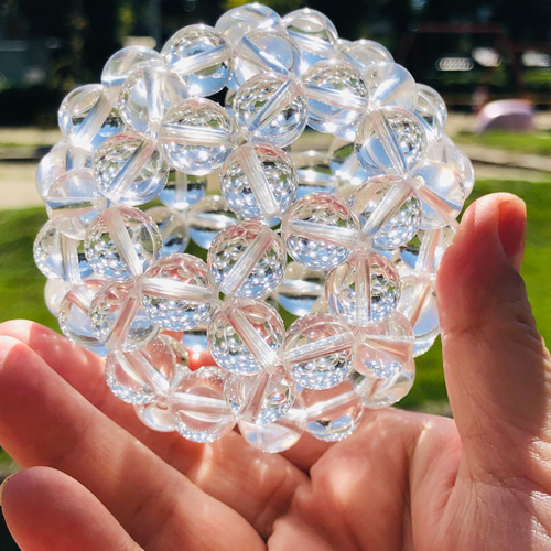 ルドラクシャ神聖幾何学フラーレン 神聖幾何学フラーレン水晶（10mm玉