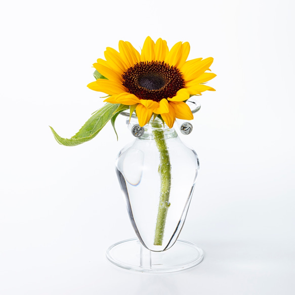 理化学ガラスの花瓶「MEDIFLA(メディフラ) 」SQUID（スクイ―ド） 2枚目の画像