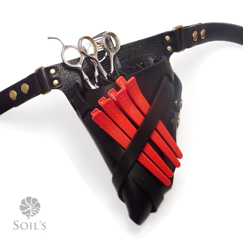 シザーケース ガンホルダータイプ（ブラック） その他ケース Leather