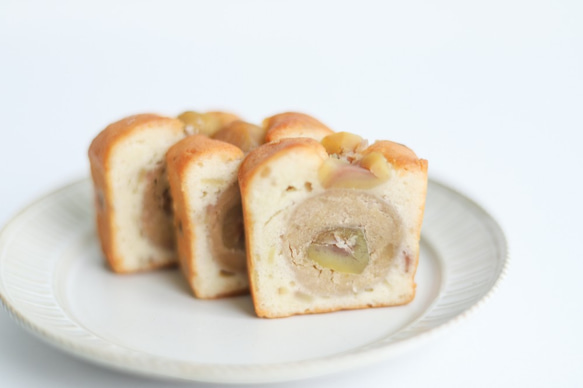 栗山特産「栗山栗」たっぷりのパウンドケーキ(まるまる1本＋4切れ入り 3枚目の画像