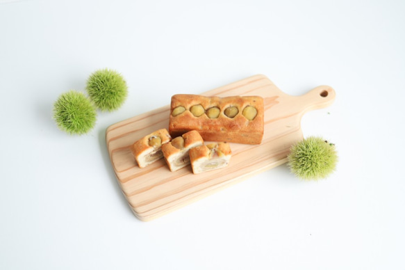 栗山特産「栗山栗」たっぷりのパウンドケーキ(まるまる1本＋4切れ入り 6枚目の画像