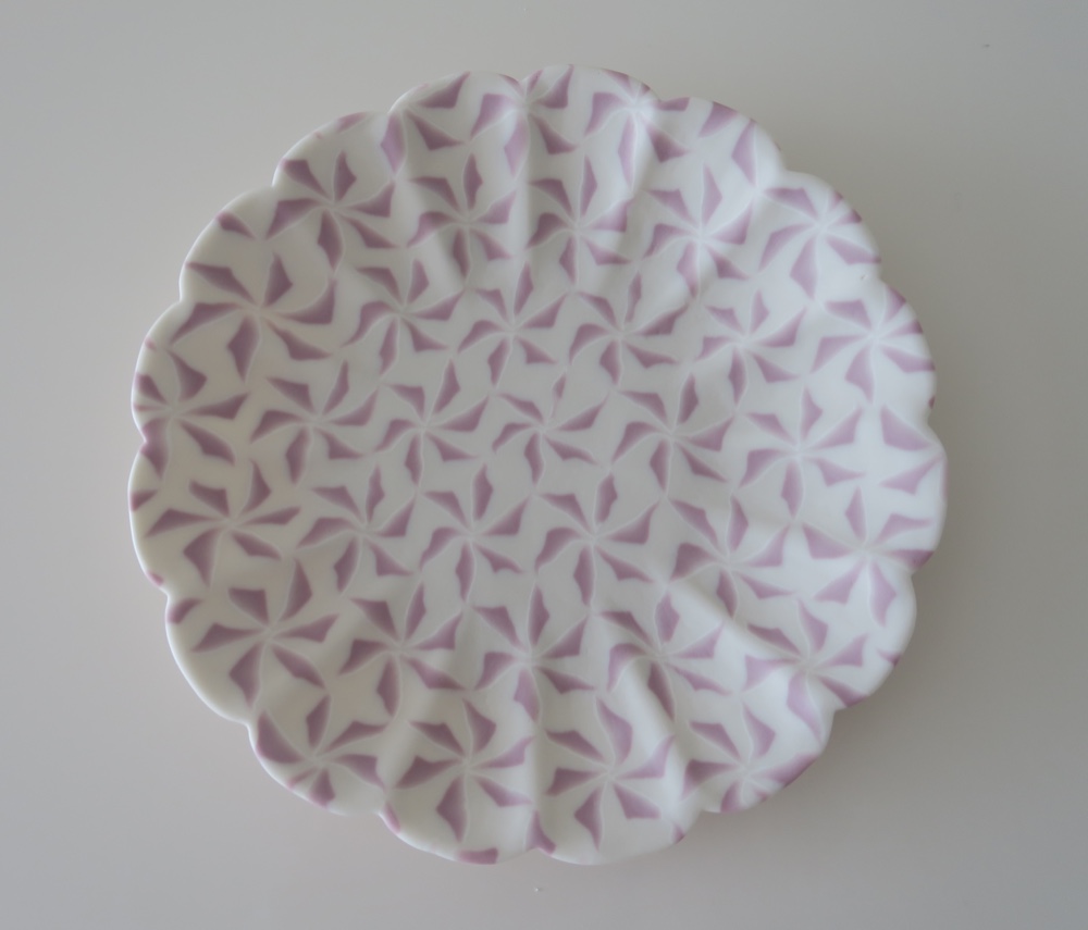 パン皿　練り込み　２０cm（パープル）