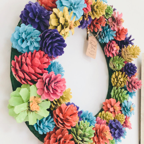 Sale☆オカベマキコ　クリスマスリース　カラフル 456817e802f69e8a54435c76bbf322