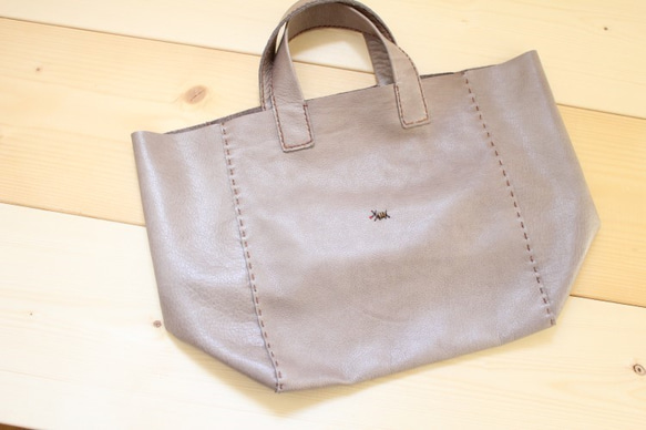 手縫い本革 new　kuta　tote(グレージュ) 5枚目の画像