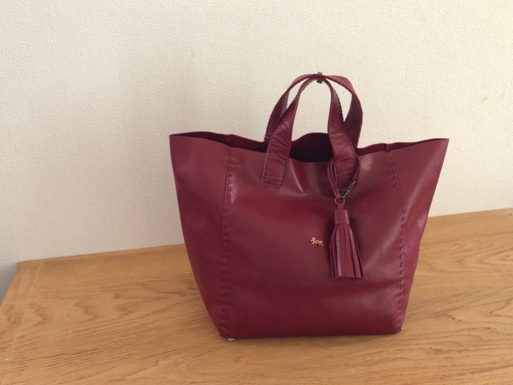 手縫い本革 　kuta　tote　M　(ボルドー)