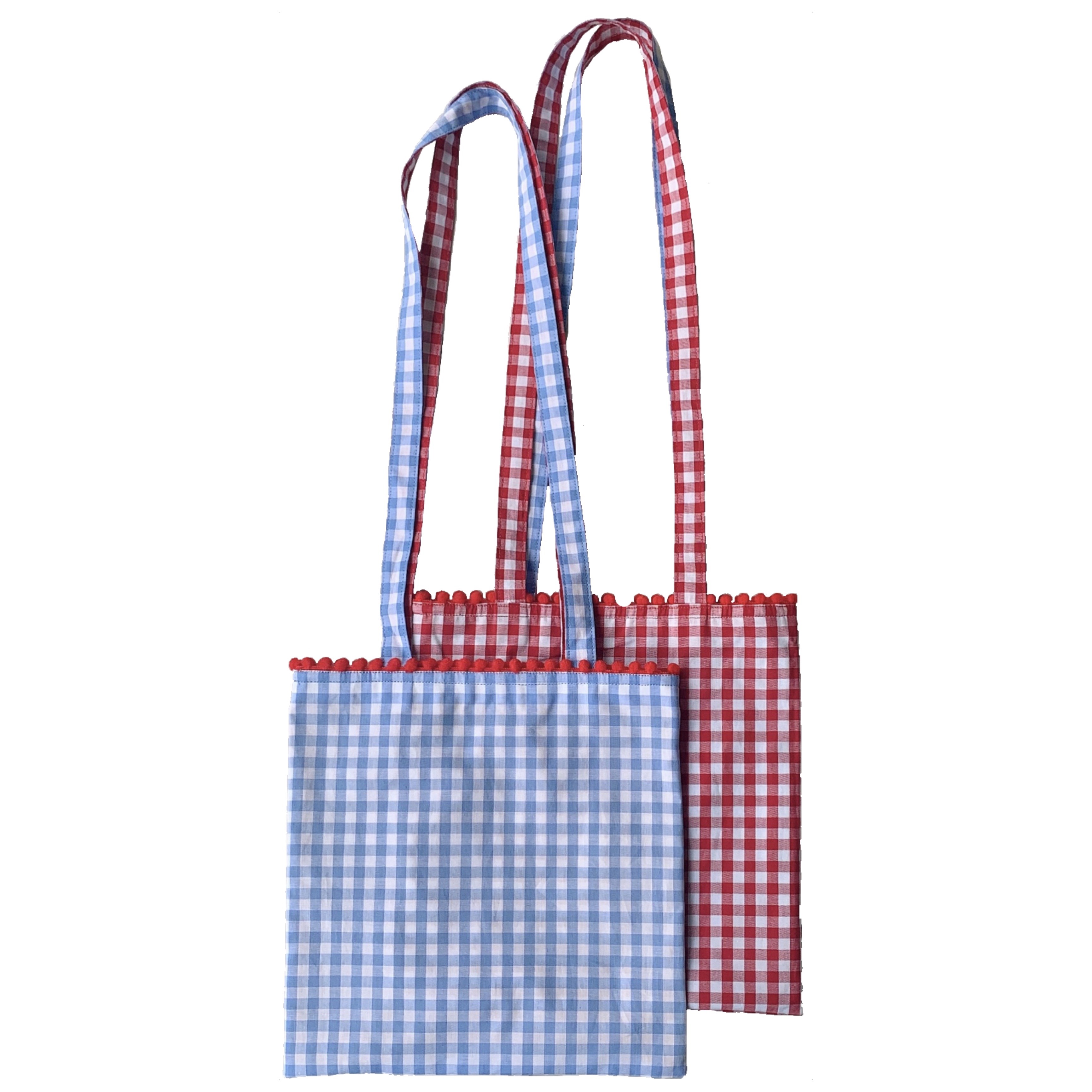 REVERSIBLE MINI TOTE ( LBL × RED ) 001-3 トートバッグ RiRi gingham