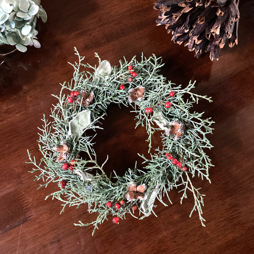 クリスマスリース】コニファーブルーアイスリース 香りの癒し