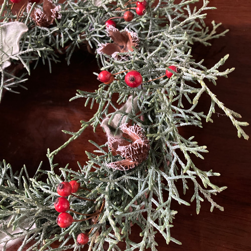 クリスマスリース】コニファーブルーアイスリース 香りの癒し 生葉から