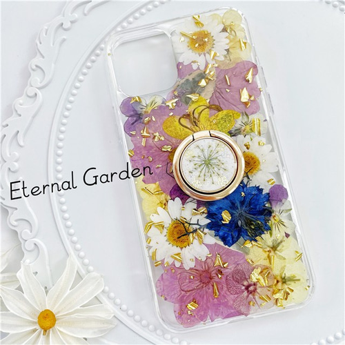 押し花スマホケース♡アートギャラリー 桜、押し花スマホケース、全機種対応、iFace風、手帳型