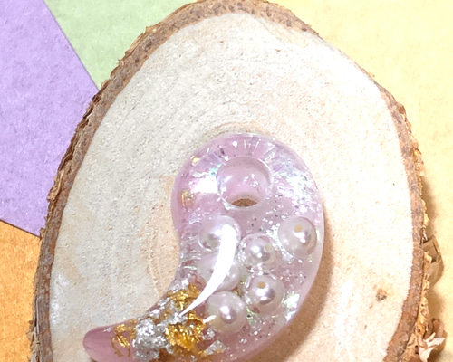 宝石》勾玉オルゴナイト(小さめ)_淡水パール_フロー その他