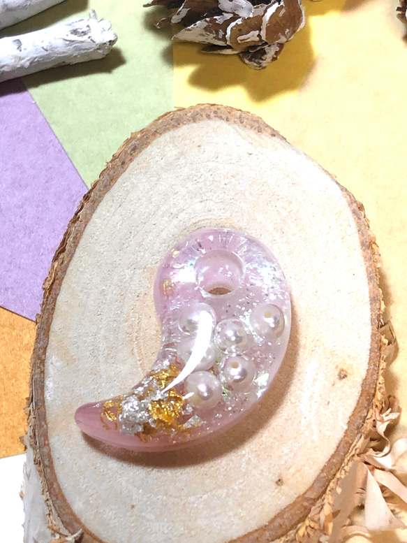 宝石》勾玉オルゴナイト(小さめ)_淡水パール_フロー その他