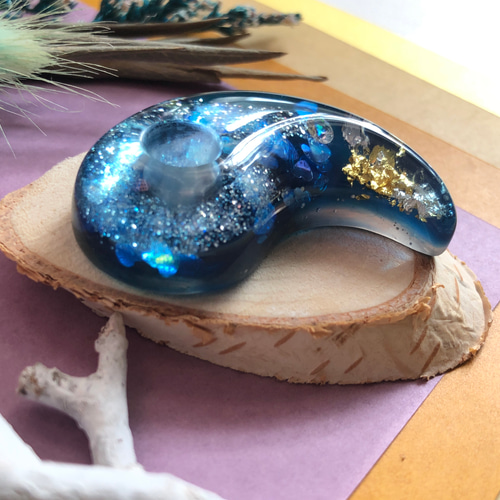 宝石》勾玉オルゴナイト_ダイヤモンド0.12ct ペンダントトップ