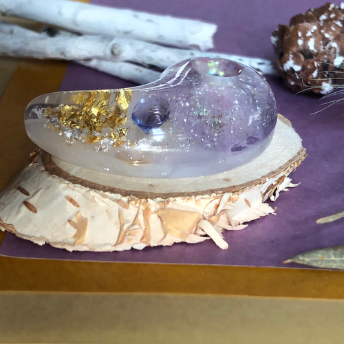 宝石》勾玉オルゴナイト_タンザナイト_0.74ct ネックレス