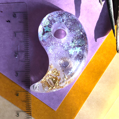 宝石》勾玉オルゴナイト_タンザナイト_0.74ct ネックレス