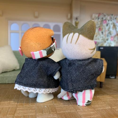 シルバニアファミリー 男の子女の子 お洋服セット デニム