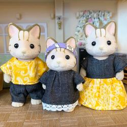 シルバニアファミリー お洋服セット お父さんお母さん女の子 バンダナ