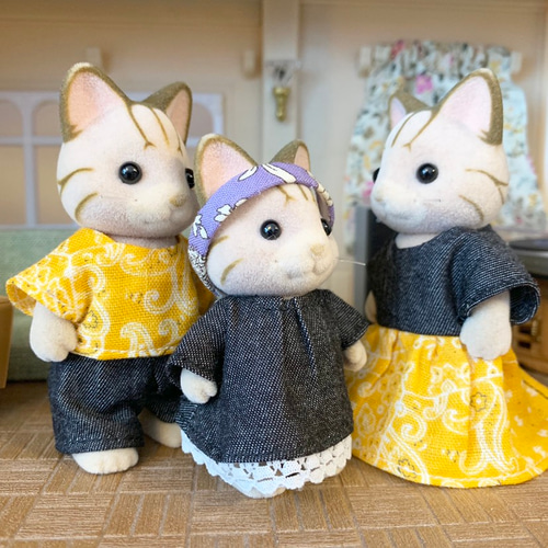 シルバニアファミリー お洋服セット お父さんお母さん女の子 バンダナ