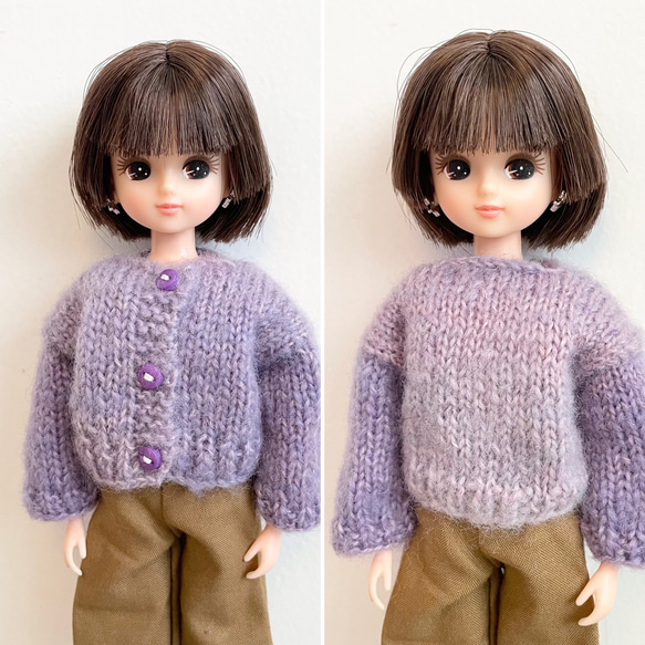 リカちゃん 2way モヘアカーディガン セーター ブライス リカちゃん 2way モヘアカーディガン セーター ブライス