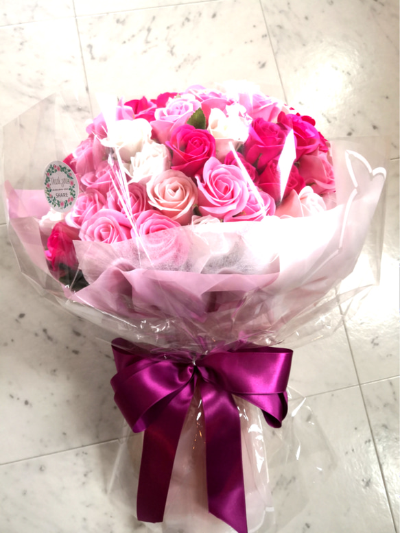 ソープフラワー 花束 薔薇100本 フラワーギフト アートフラワー 
