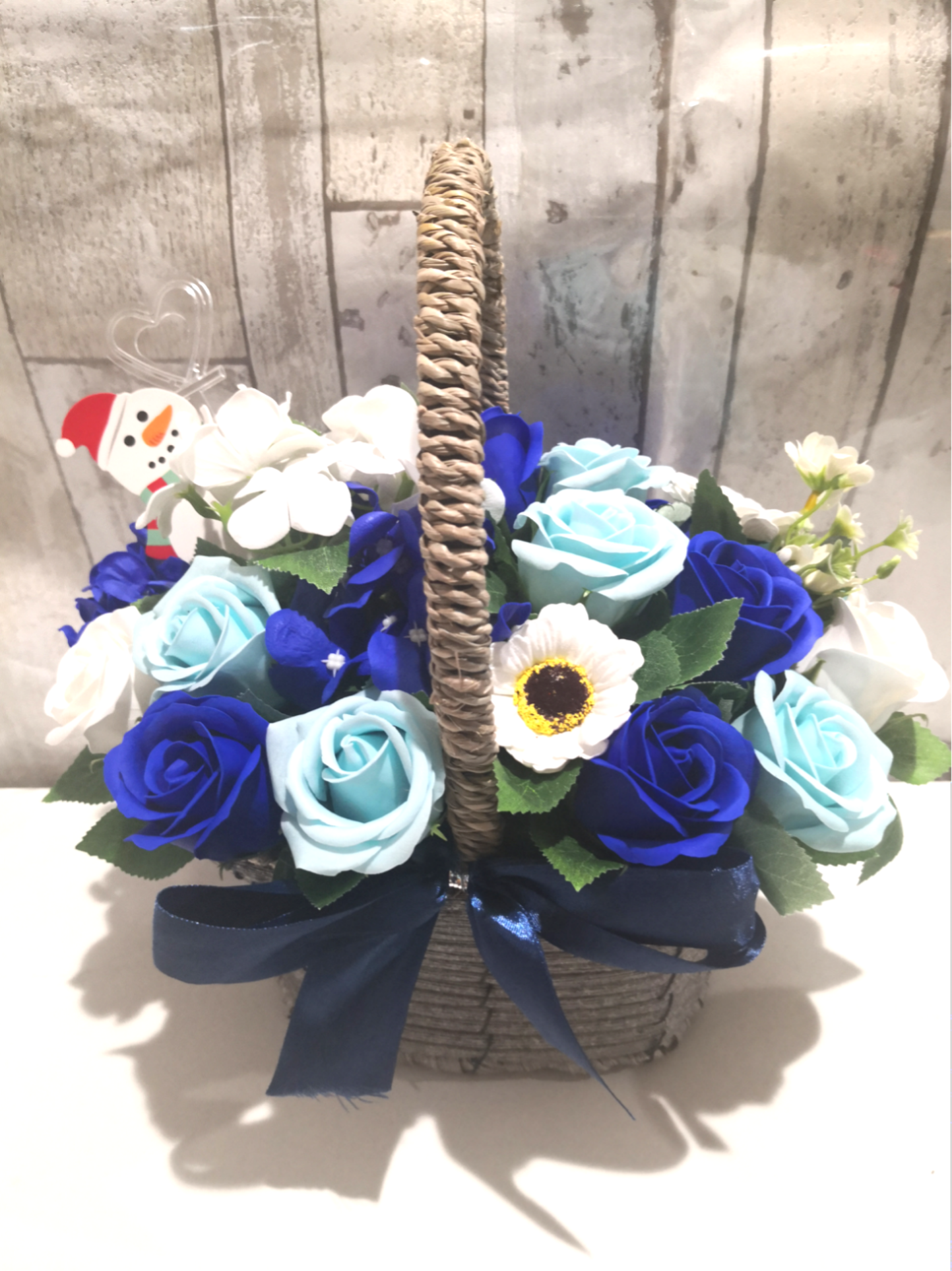 ソープフラワーバスケット 20本タイプ 花かご フラワーギフト