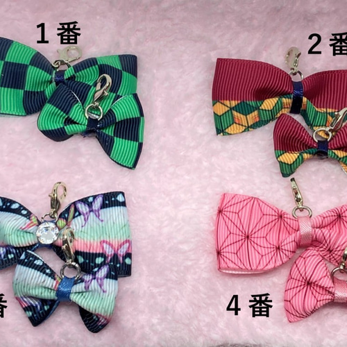 マスクチャーム リボン 2個セットハンドメイド