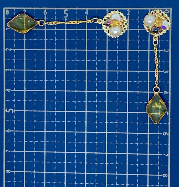 貼るピアス、のち、マスクチャーム★黄 3枚目の画像