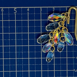 オーロラに輝くティアドロップのポニーフック 6枚目の画像