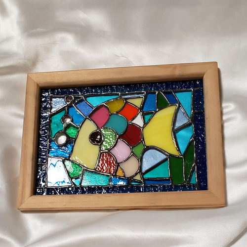 ステンドグラスパネル おしゃれな熱帯魚 その他インテリア雑貨