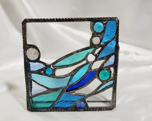 ステンドグラスパネル 海を渡る風 その他インテリア雑貨