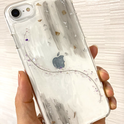 【人気！】ニュアンスiPhoneケース　ストライプ 2枚目の画像