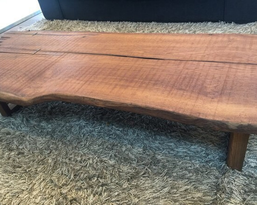 本チーク ミャンマーチーク無垢 低めのセンターテーブル 個性的